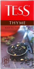 Чай чёрный «Thyme», TESS, с ароматом лимона и чабреца, 37,5 г, 25 пакетиков