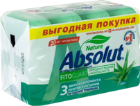 Мыло антибактериальное, Absolut, 300 г (4х75 г)